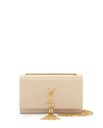 ysl classic bag beige|YSL beige bag with tassel.